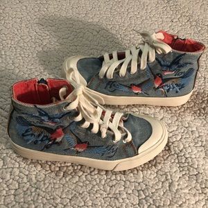 Zara Sneakers Denim with Embroidery